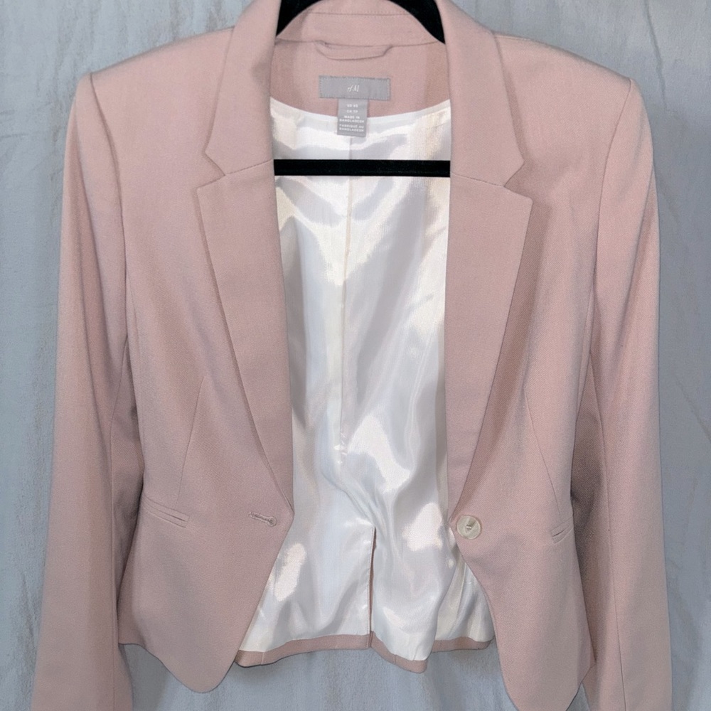 NWOT Blush pink H&M blazer (XS)